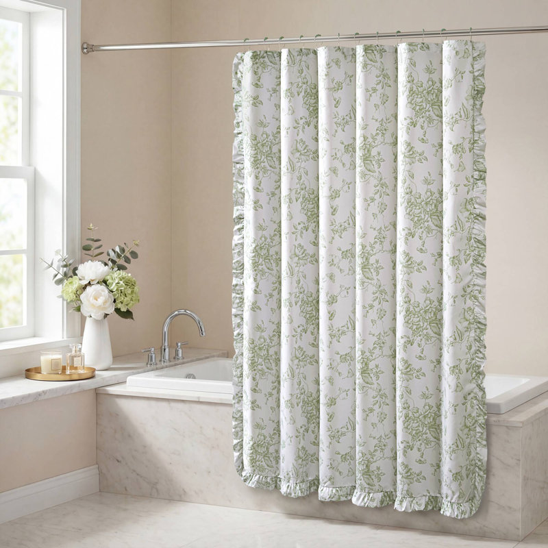 Ensemble de rideau de douche Adele, 72x84", Sage Green