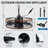 20" Caged Flush Mount Ceiling Fan With Remote And Led Bulbs Included