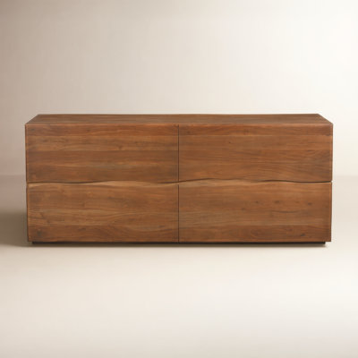 Beau Solid Wood 70" W 4-Drawer Dresser