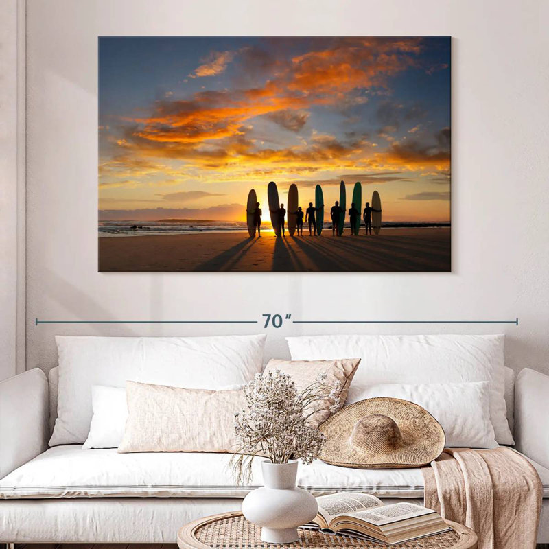 Gillard Malibu Sunrise Surfers, H 34 po x l 51 po