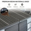 Remise de jardin 8 po x 4 pi en résine avec plancher et 2 fenêtres, remise en plastique pour patio avec porte verrouillable pour outils de jardin, vélos, poubelles, gris et noir