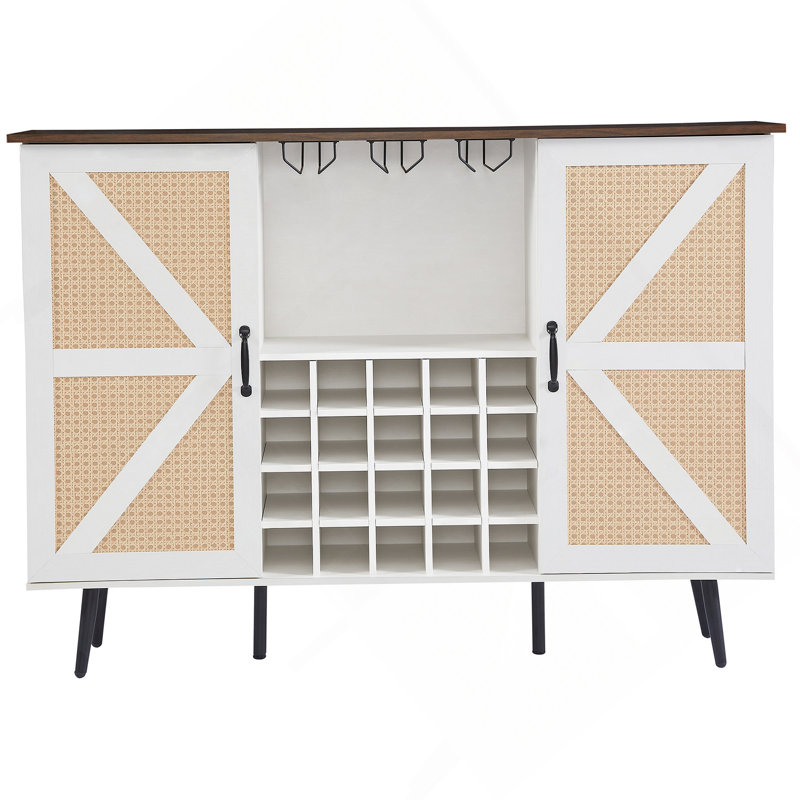 Cabinet décoratif, Blanc/noyer