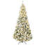 Grand arbre de Noël artificiel pré-éclairé avec 1188 branches floquées par la neige, 500 lumières DEL chaudes, ouverture automatique,