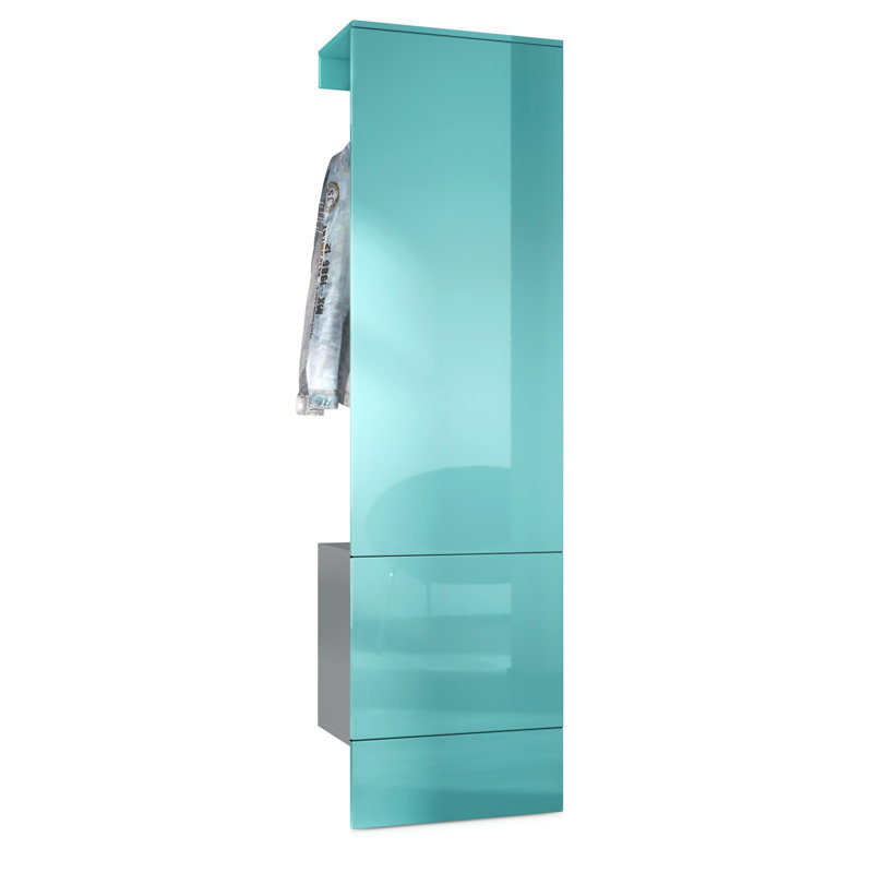 Chappa Hall Tree 52cm Wide, High-gloss petrol