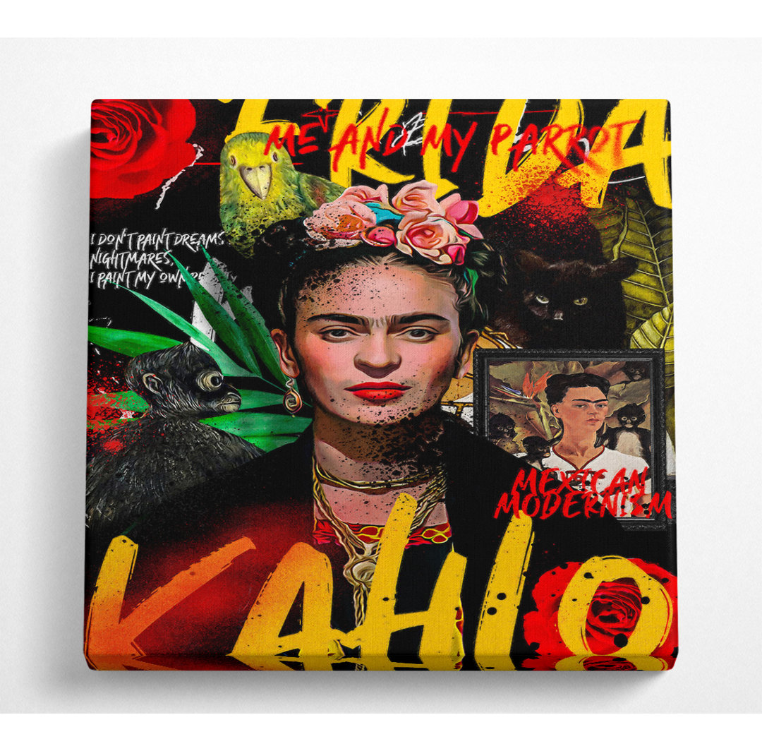 Frida Kahlo Graffiti - Druck