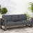 3 Seater With Aluminium Alloy Build And -Blocking Cushions, Black Rust- Structure Resilient Cushioning,