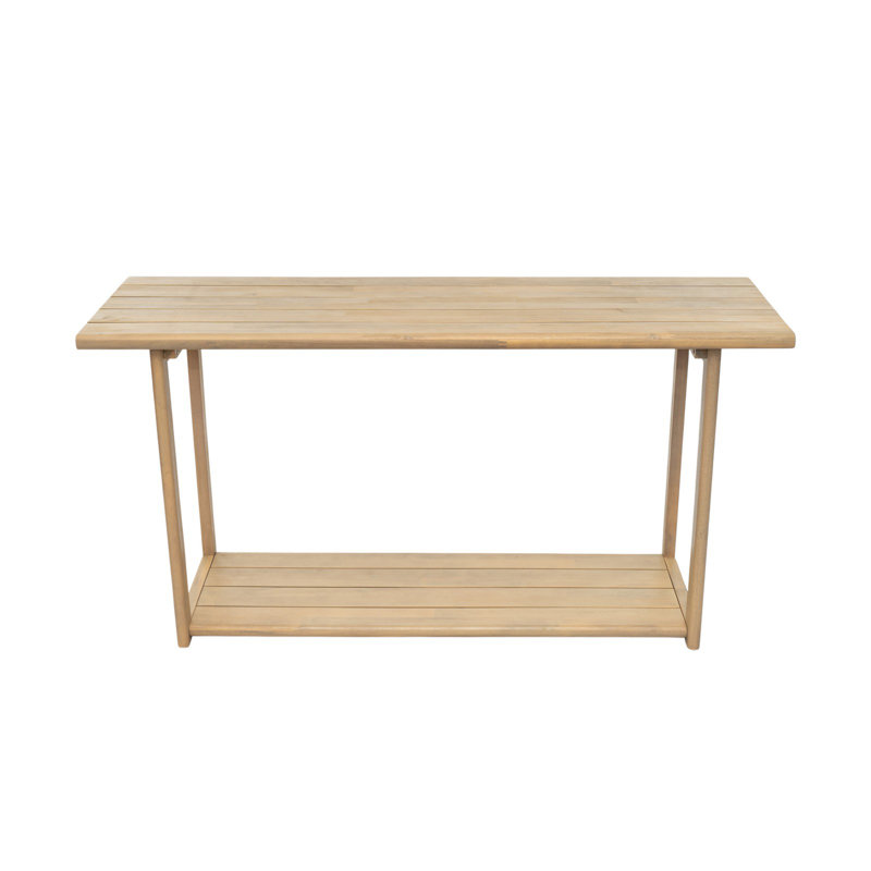 Rectangular Outdoor Console Table, Woodside Buffet Table for Patio, Garden, and Poolside Use