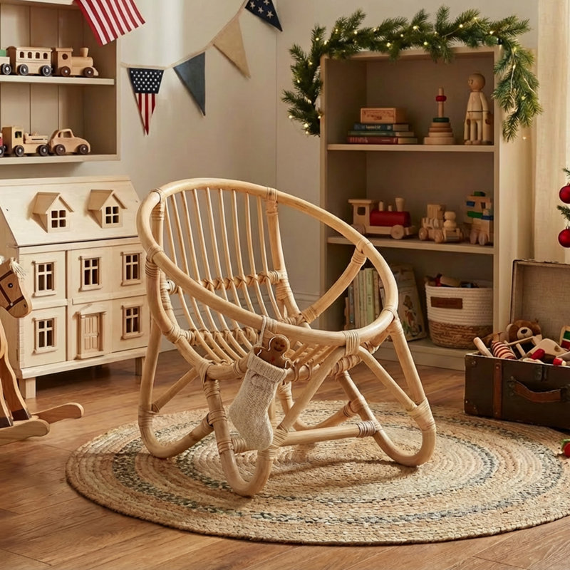 Kids Hand Crafted Rattan Kids Toddler Chair Rattan Chair