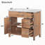 Meuble-lavabo en bois avec structure en bois massif