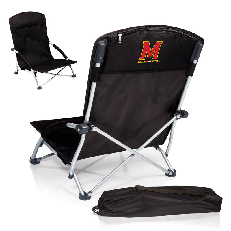 Chaise de plage pliante NCAA, Noir, Maryland