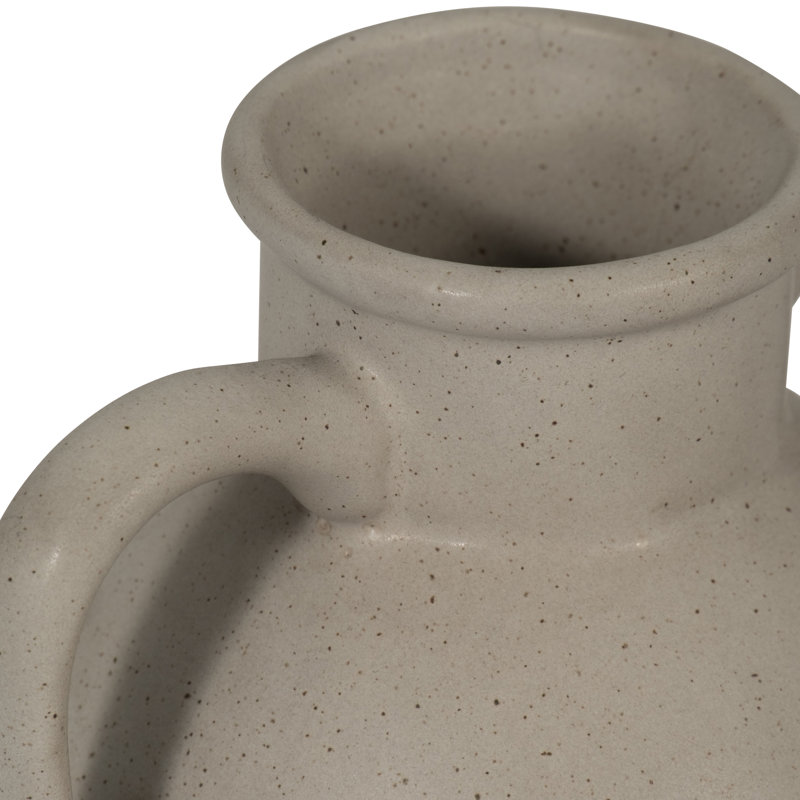 Vase neutre contemporain avec poignées, Gris