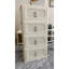 Armoire de rangement en plastique blanc crème avec 3 portes magnétiques et portes pliantes 19,39 po x 11,46 po x 31,1 po pour le salon-1556257784