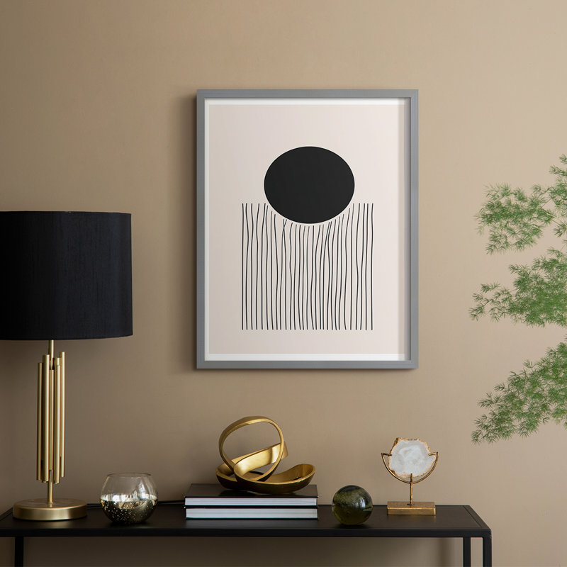 «Abstract Abstract», reproduction encadrée - prêt à accrocher, Gris, H 20 po x l 16 po