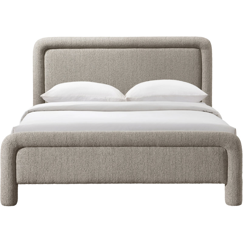 Tissu d'ameublement Terrey avec lit tapissier en chenille entrelacé, Taupe, Full