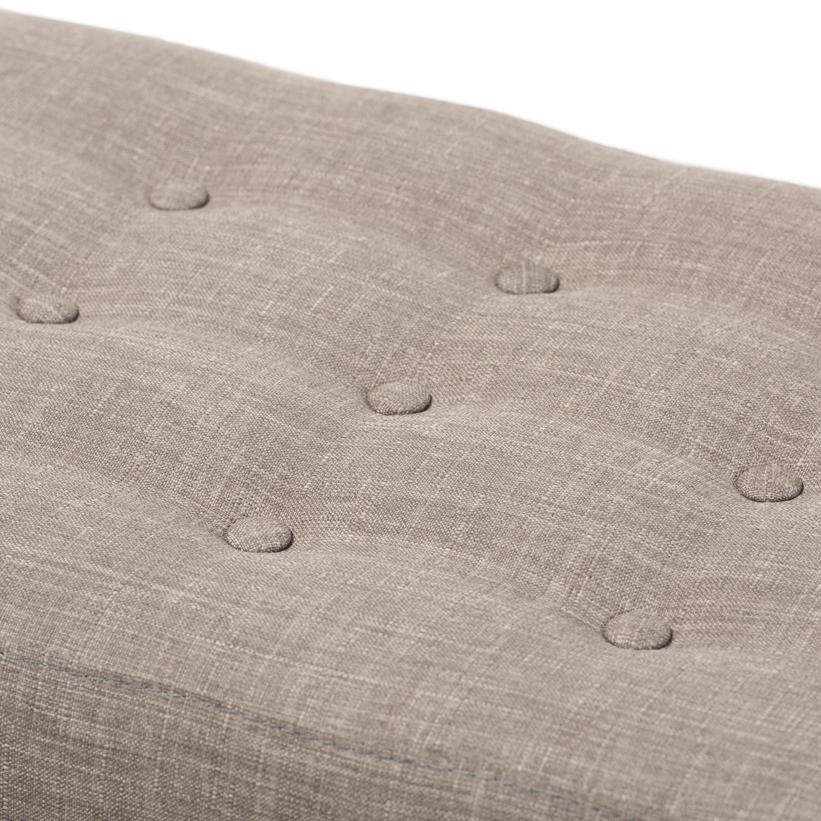 Harris 43" Upholstered Bench, Light Gray