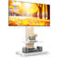 Meuble télé sur roulettes avec base en bois pour grandes télévisions de 55 à 90 po jusqu'à 150 lb-118445075