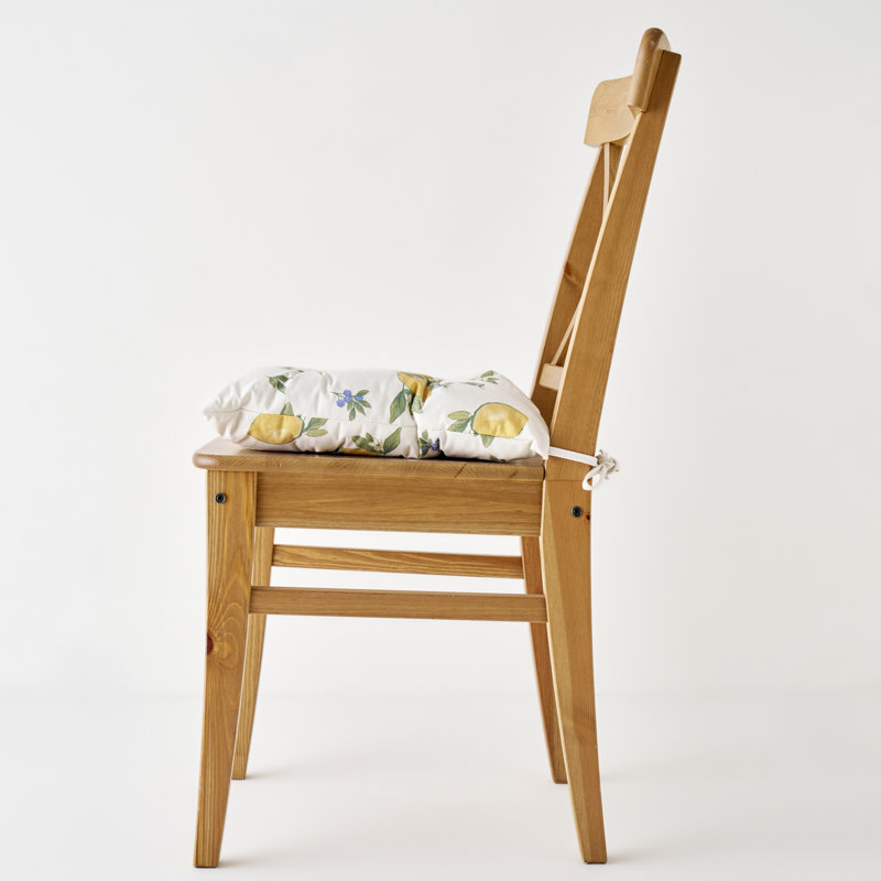 Lemoncello Chair Cushion, Yellow Floral
