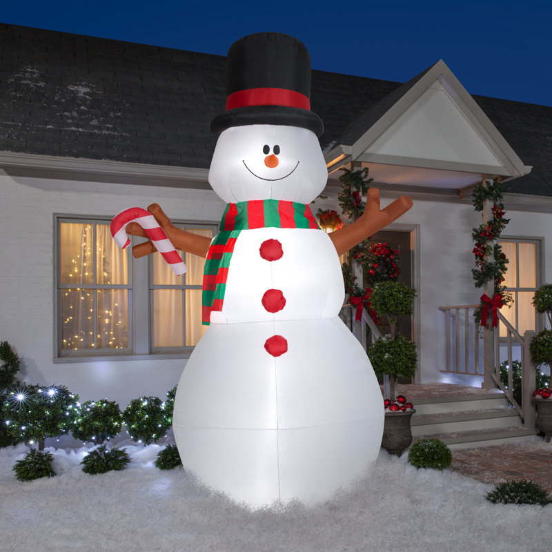 Animated Airblown-Swiveling Snowman