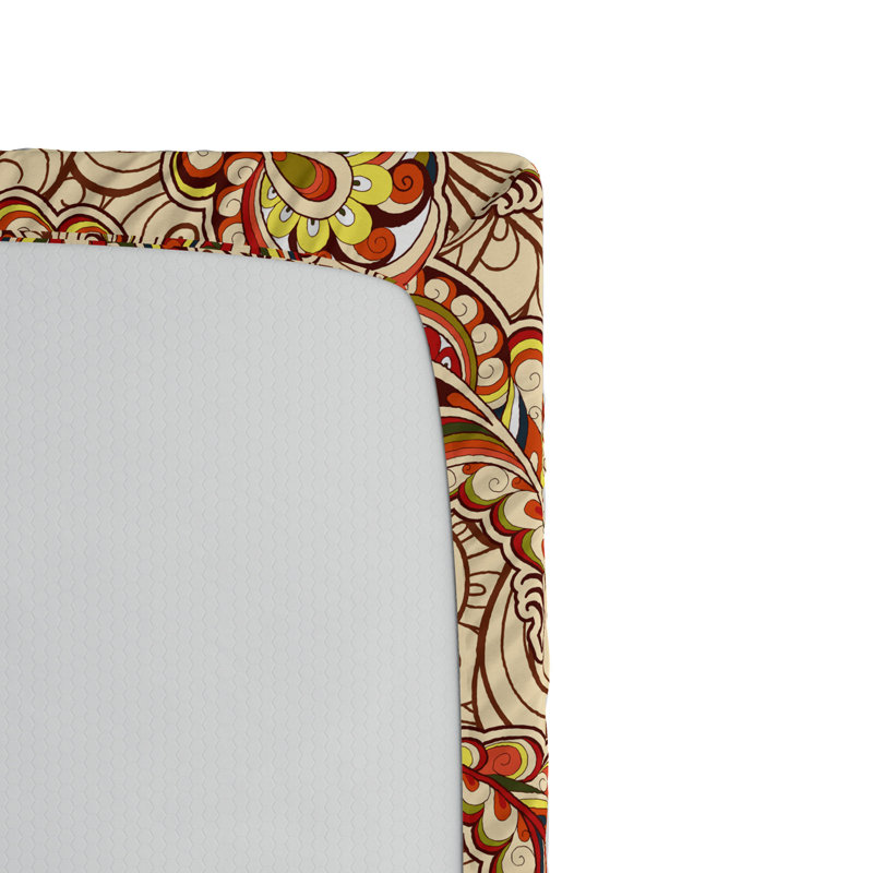 Microfiber Floral Fitted Sheet, Full Fitted Sheet