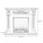 Walnut Solid Wood Freestanding Fireplace-1086252996
