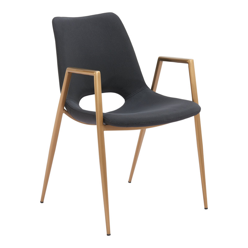 Ensemble de chaises Desi (ensemble de 2), Noir, noir, noir, noir
