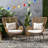 Contemporary Console Chair With Long-Lasting Upholstery And Stable Metal Frame - Beige + Brown Trekking Padding Base