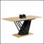 Table de salle à manger extensible 61,81 (46,46) pouces, conception rectangulaire moderne avec structure en métal robuste et base en bois aggloméré