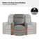Regazzi Genuine Leather Swivel Rocking Power  Recliner Built-in USB Port with Adjustable Headrest