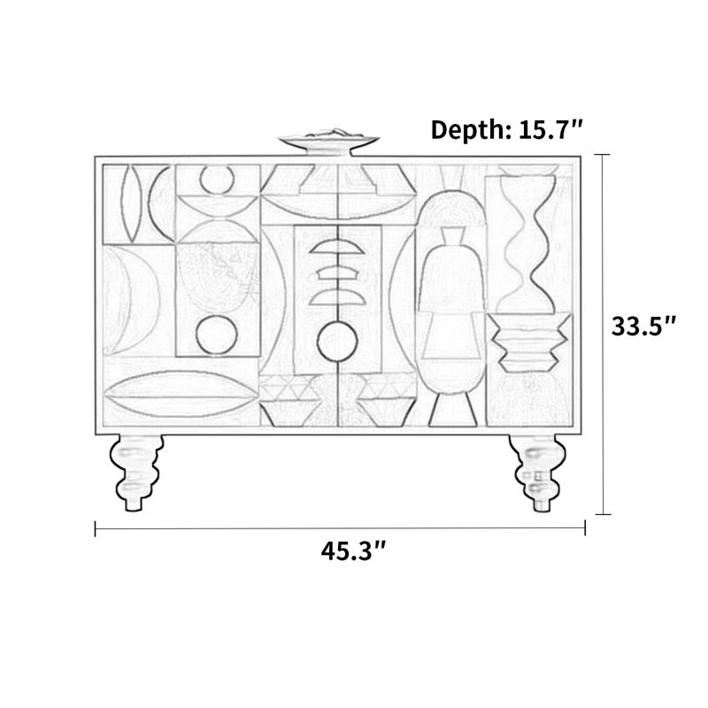 Armoire de rangement décorative française