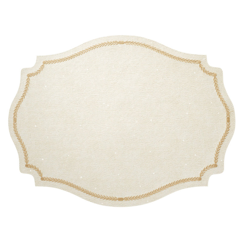 Regent Mats, Ivory/Gold