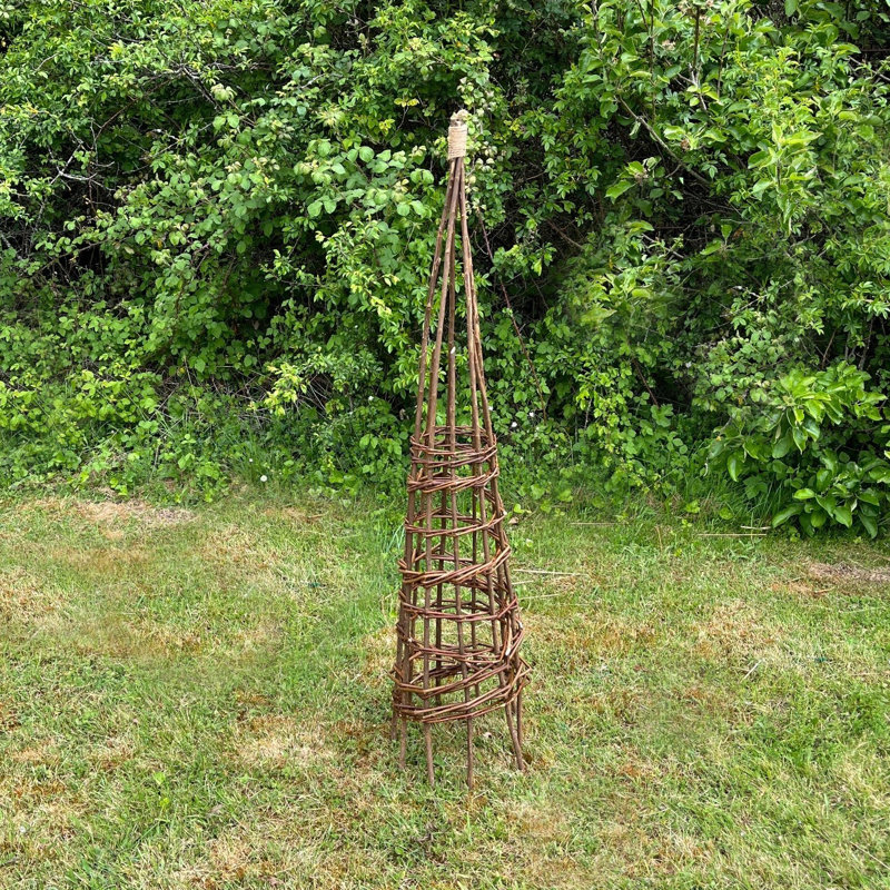 Rustic Willow Garden Obelisk (1.15m), 120" H x 35" W x 35" D
