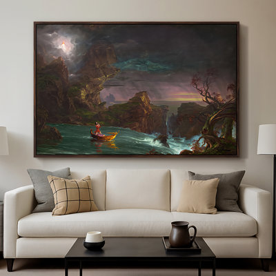 Le voyage de la vie: la virilité, 1842 - Thomas Cole, toile tendue avec châssis