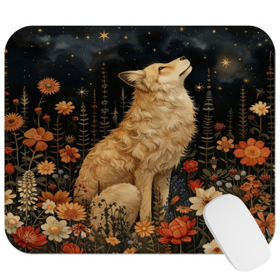 Animals William Morris Dog XVII Cottage Gaming Cute Office Laptop Desk Pad Gift Mat Square Rectangle Non-Slip Mousepad