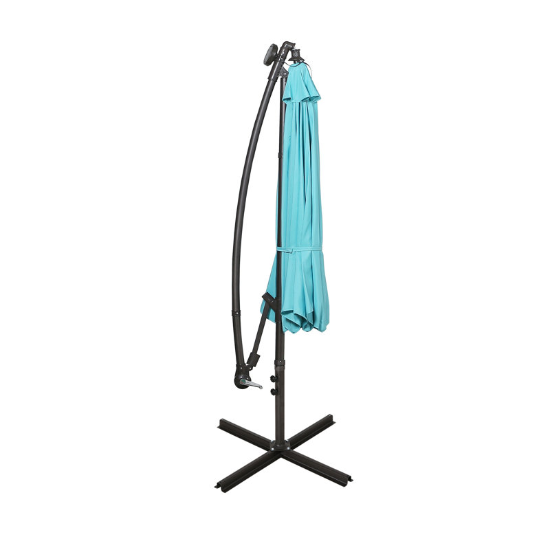 Parasol en porte-à-faux 10 pi Kinyon, Turquoise