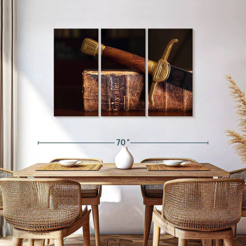 Adella Bible And Sword, 36" H x 57" W