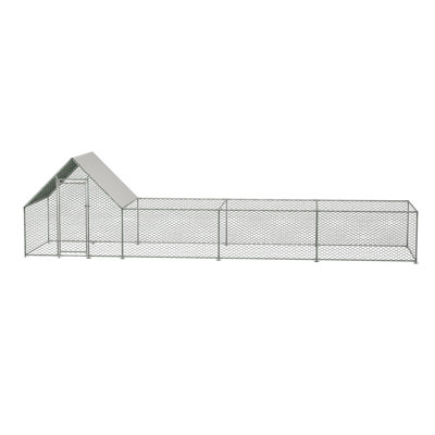 26'Lx6.7'Wx6.6' Ft Large Metal Chicken Coop