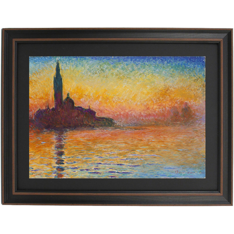San Giorgio Majeur au crépuscule par Claude Monet, H 24 po x l 18 po