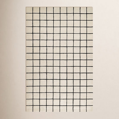 Montara Form Hand Tufted Wool Geometric Ivory Area Rug
