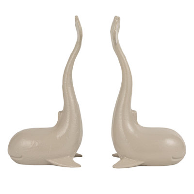 Whale-Shaped Cast Iron Bookends