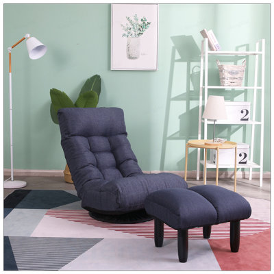 Adjustable Reclining Floor Chair with Ergonomic Design, Built-in Spring Seat, and 360-Degree Rotation for Ultimate Comfort and Convenience