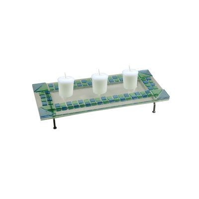 5'' H Glass Fireplace Dish