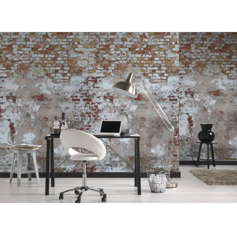 Concord Wallcoverings Brick Wall Mural Wallpaper Rustic Wall, 3 Part 392501