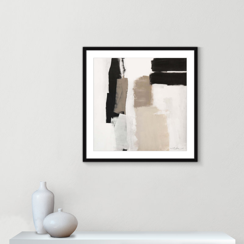 «Earth Scapes II-A» par Casa Fine Arts, H 27,5 po x l 27,5 po x P 0,75 po, Encadré de boîte noir
