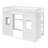 Twin Size House Loft Bed With Ladder-White-493335886-493335873