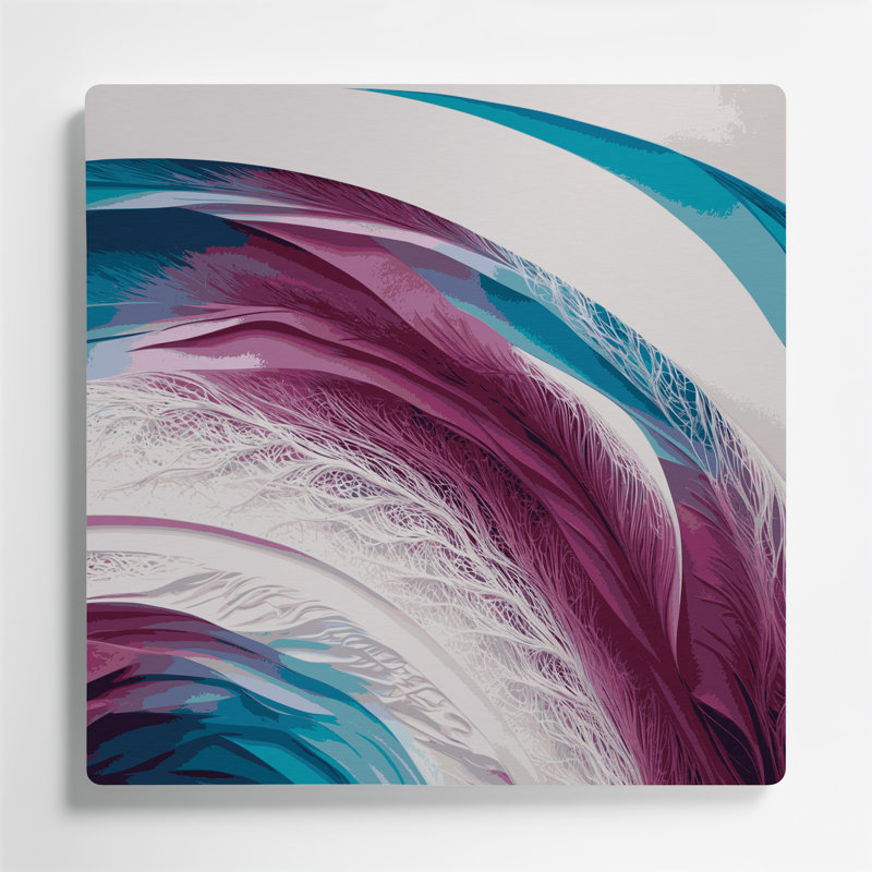 Gradient Abstract 17 Beige Metal Wall Art, 12" H x 12" W