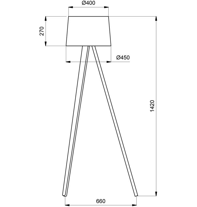 Essence 142cm Tripod Floor Lamp