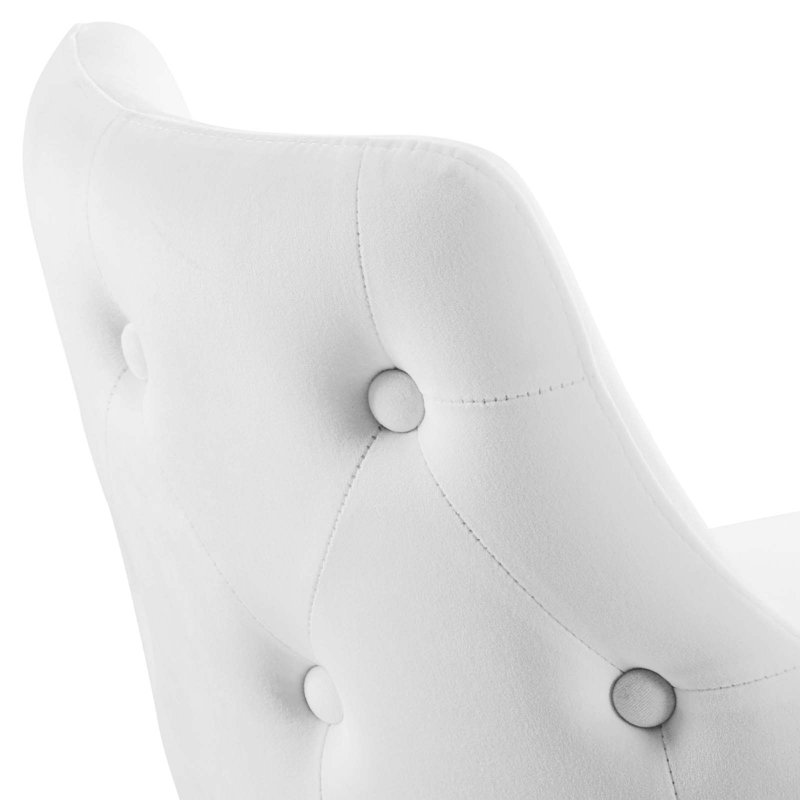 Ensemble de 2 tabourets de bar en velours Adorn Performance, Blanc, Tabouret de bar (hauteur d'assise de 29,5 po)