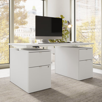 Bureau debout à hauteur ajustable électrique avec tiroirs Bush Business Furniture Stratus 60W x 30D