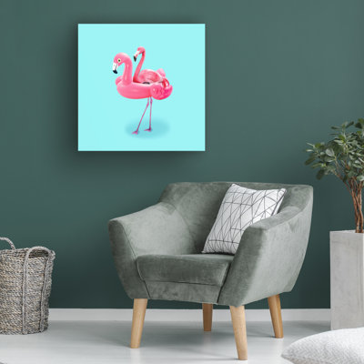 «Flamingo on Resort», reproduction sur toile tendue