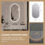 Miroir de salle de bain 48 po x 24 po à écran tactile DEL anti-buée, verre argenté sans cuivre 0,2 po, éclairage à intensité variable 3 couleurs, désembueur à un bouton, bord de la capsule sans cadre, envers antidéflagrant